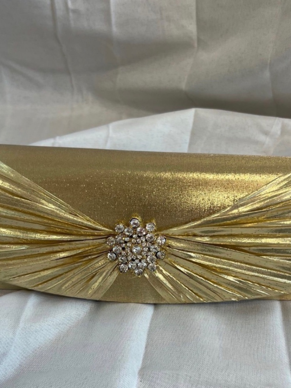 Gold Clutch with crossbody